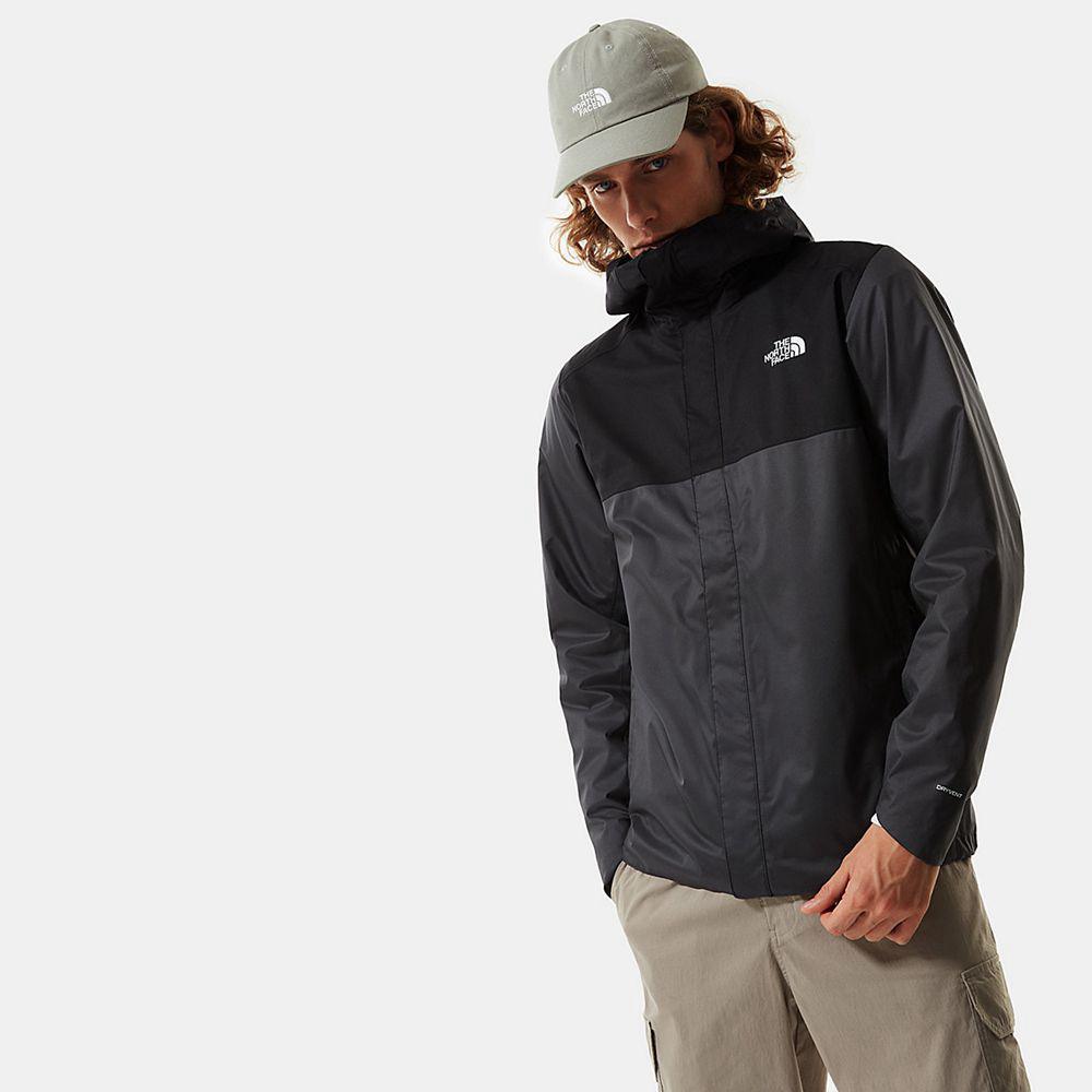 The North Face Quest Zip-In Ανδρικα Ελαφρύ Μπουφάν - Γκρι / Μαυρα (VJBL90817)